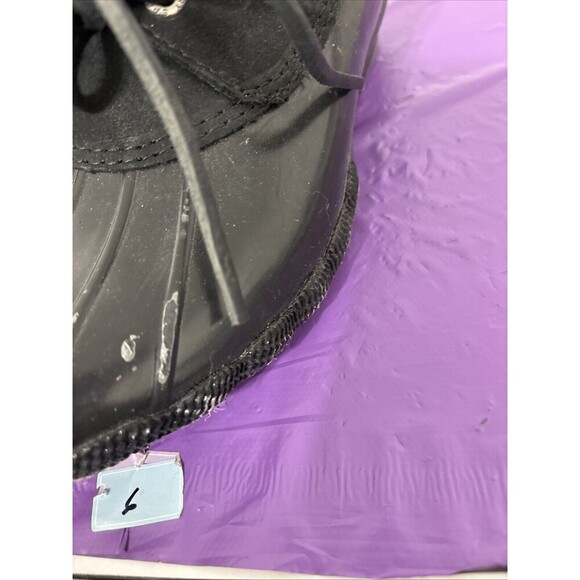 Sperry Top-Sider Women’s Size 5.5 Waterproof BlackRubber Duck Boots Shoe Slip On - Picture 9 of 12